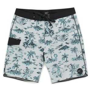 Vans Men’s light Blue & Black Printed Boardshorts